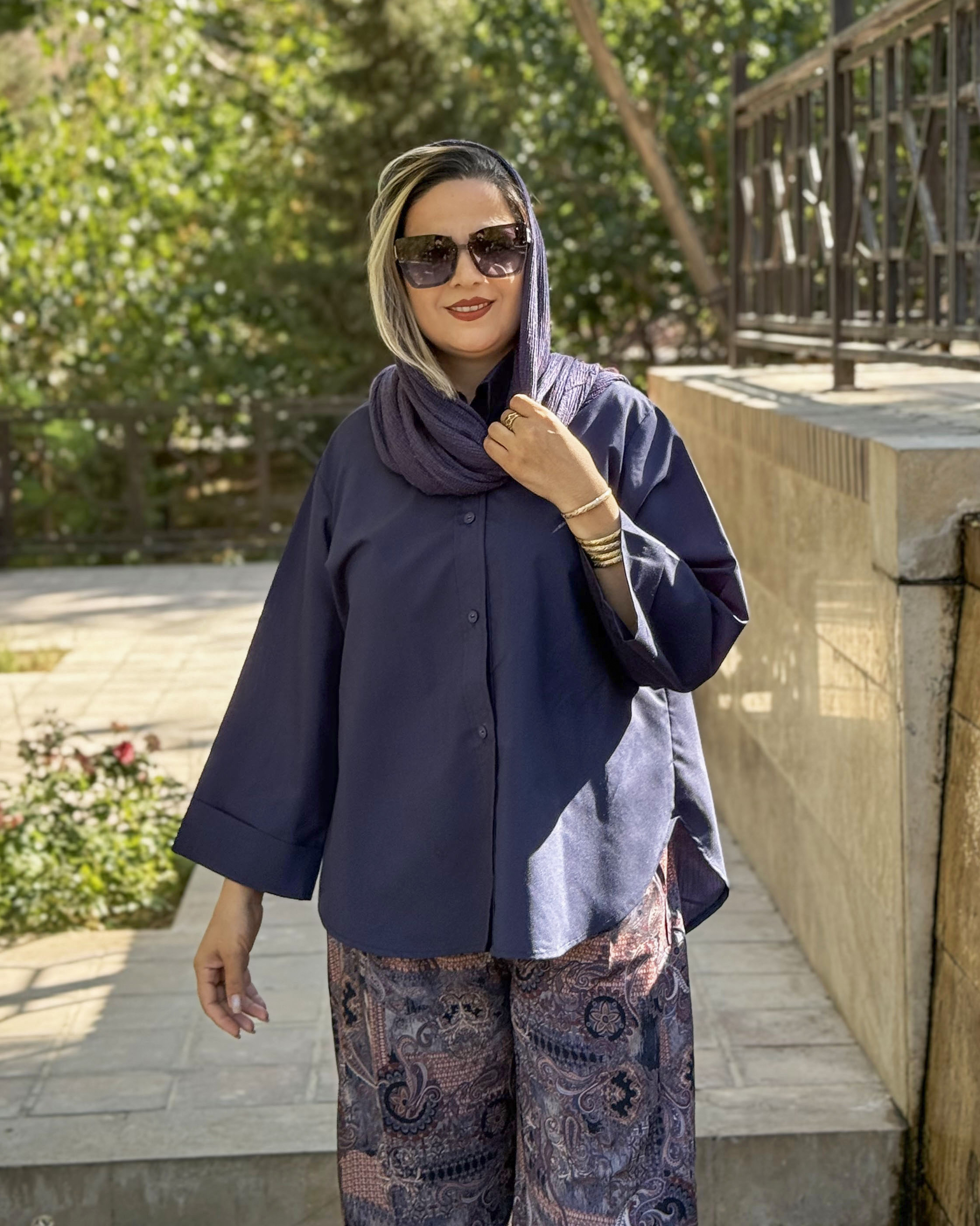 شومیز شلوار طاووس مزون نازلی